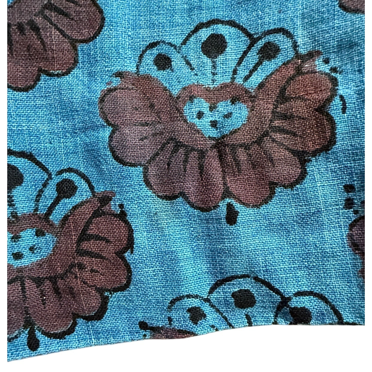 Vintage Retro Cymbeline Floral Boho Cropped Blouse - Small