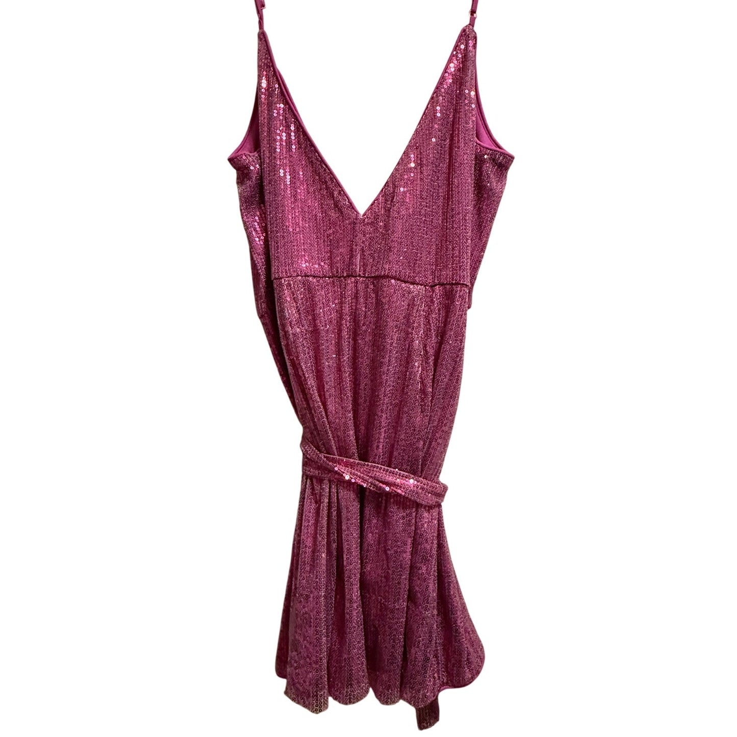 Superdown x Draya Michele Pink Sequin Wrap Blouse - Sleeveless - Medium - NWT