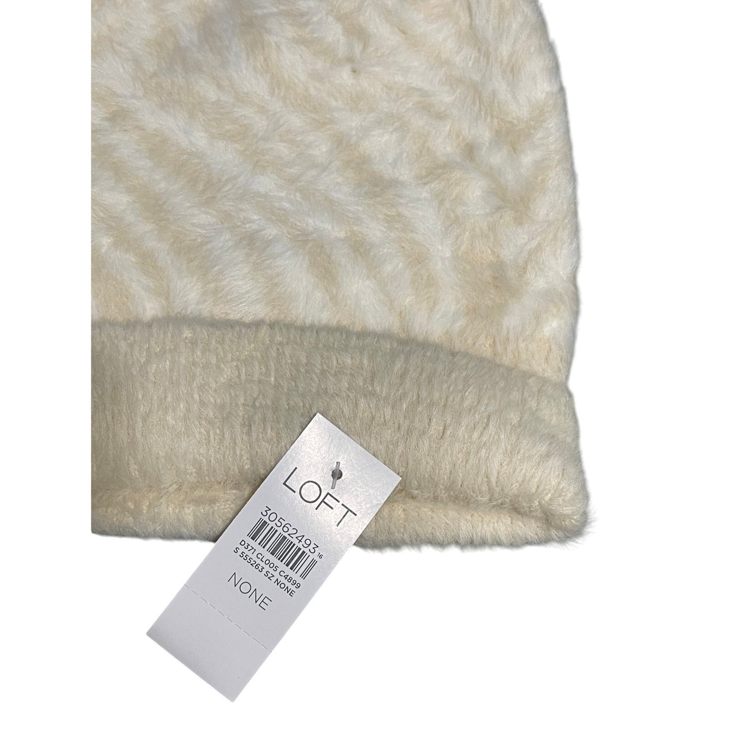 NWT Ann Taylor The LOFT Cream & White Zebra Beanie