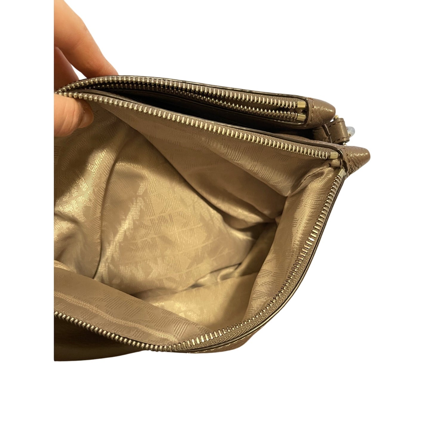 Michael Kors 100% Leather Gray Purse Detachable Strap - With Original Dust Bag