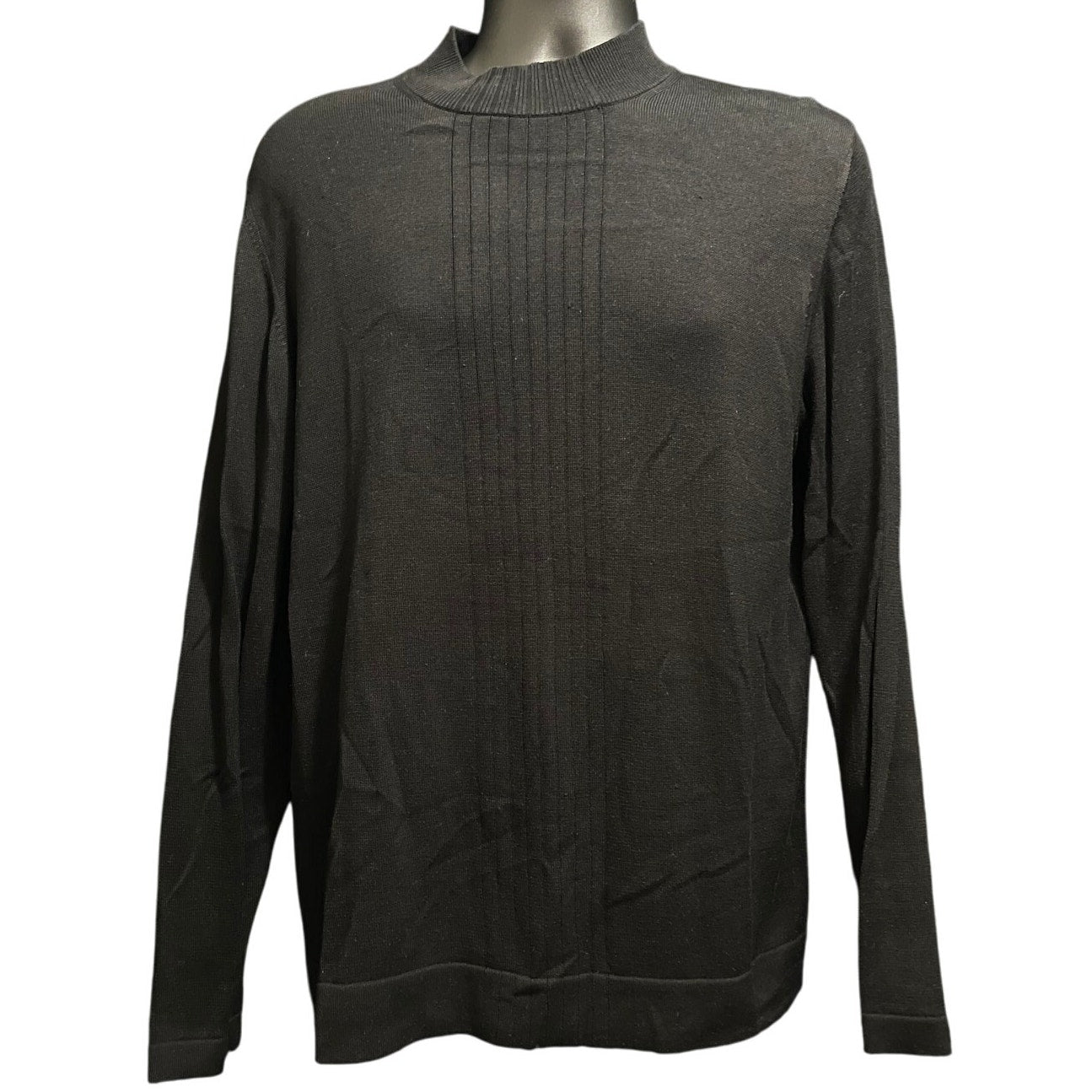 Wilks Rodriguez Black Knit Silk & Cotton Size Large Long Sleeve Sweater