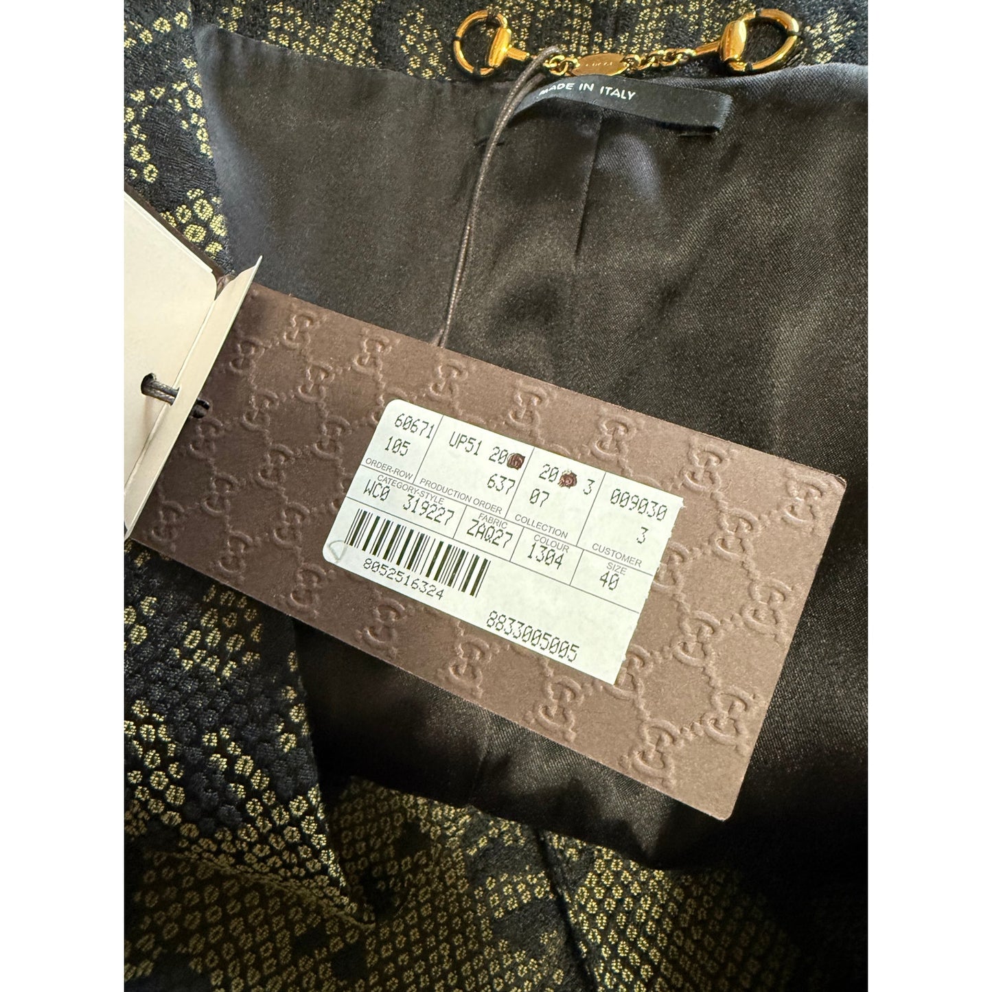 Gucci Python Snake Print Jacket w/ Belt Style 319227 size 40 - NWT - $2,750 MSRP