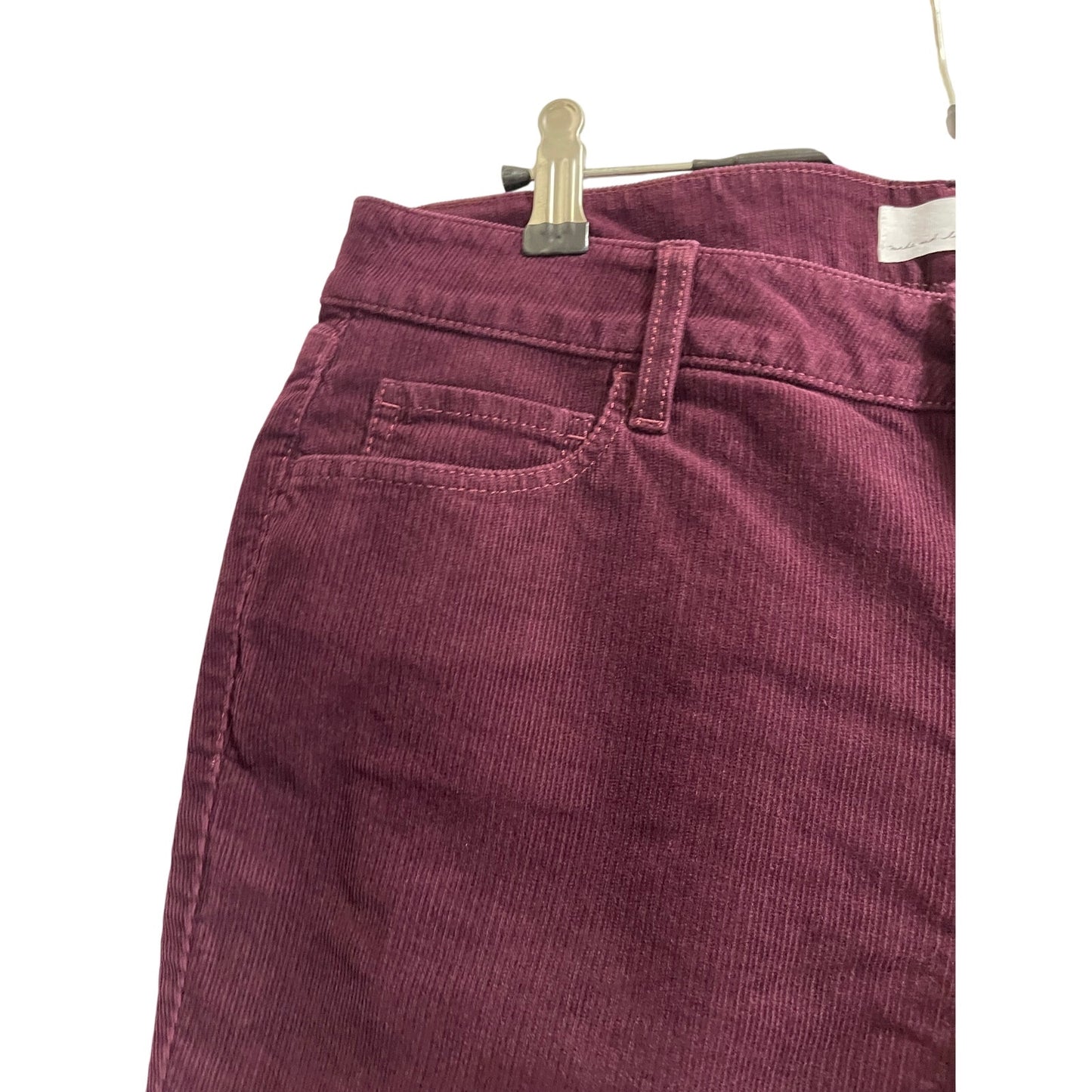 NWT Ann Taylor The Loft Aubergine Burgundy Corduroy Curvy Bootcut Jeans Size 29
