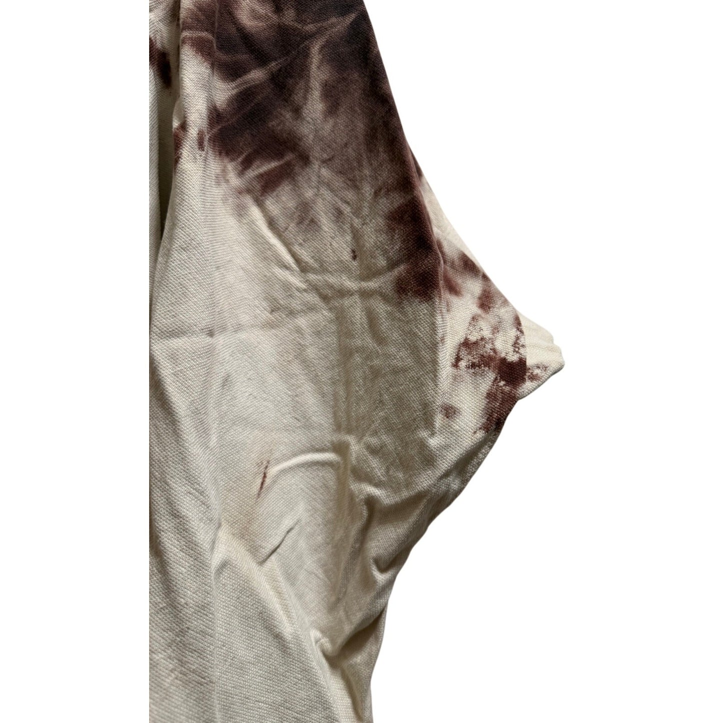 UZI One Size Brown and Tan Tie Dye Caftan Blouse Box Top