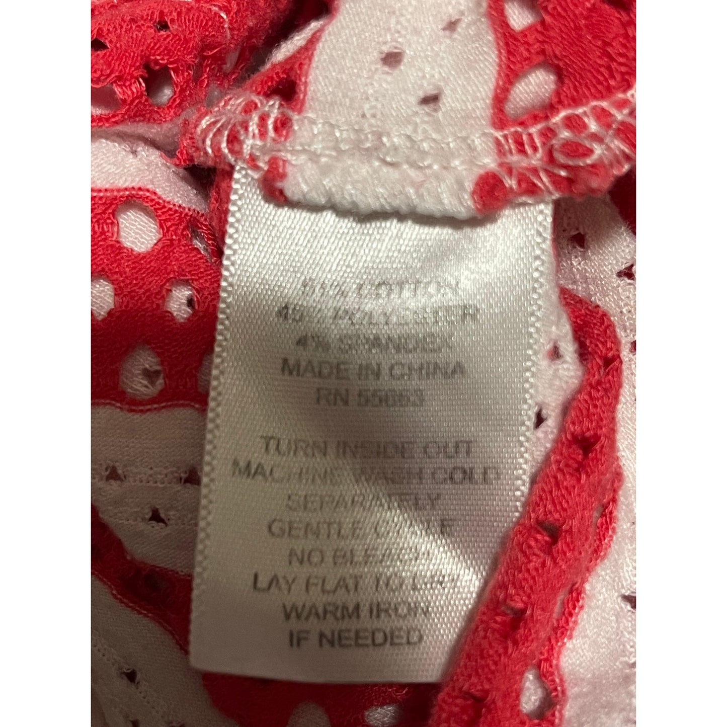 Forcynthia Beachwear Size Small Red & White Striped Open Knit Hooded Sweater