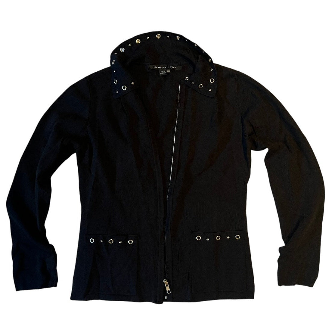 Y2K Vintage Michelle Nicole Black Zip Up