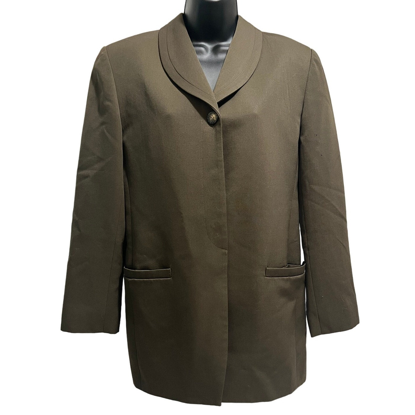 Jones New York - Dark Olive / Pea Green - Lined Suit Jacket / Blazer - Size 10