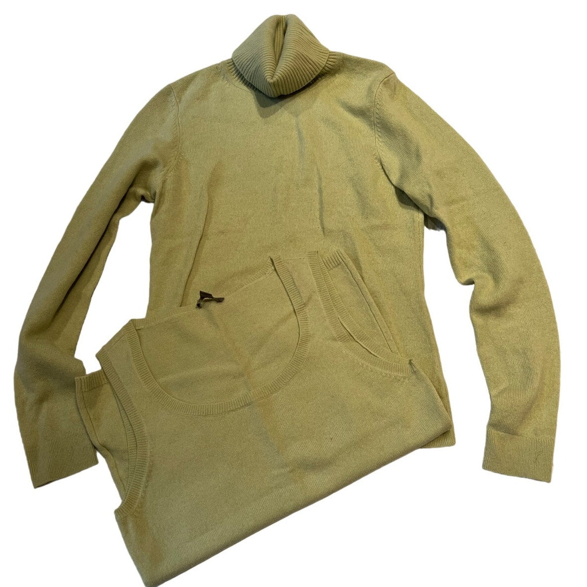Ann Taylor Mint Green Cashmere Knit Sweater & Tank Top - Size XS