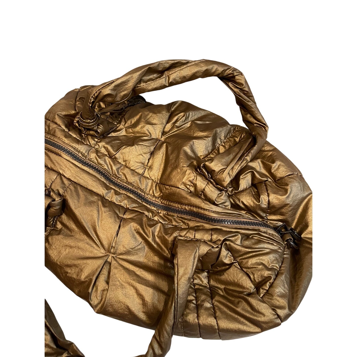 Kipling Metallic Gold / Bronze Puffy Padded Purse