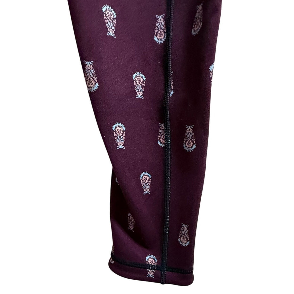 Unbranded Burgundy Print Compression Leggings - Size Small