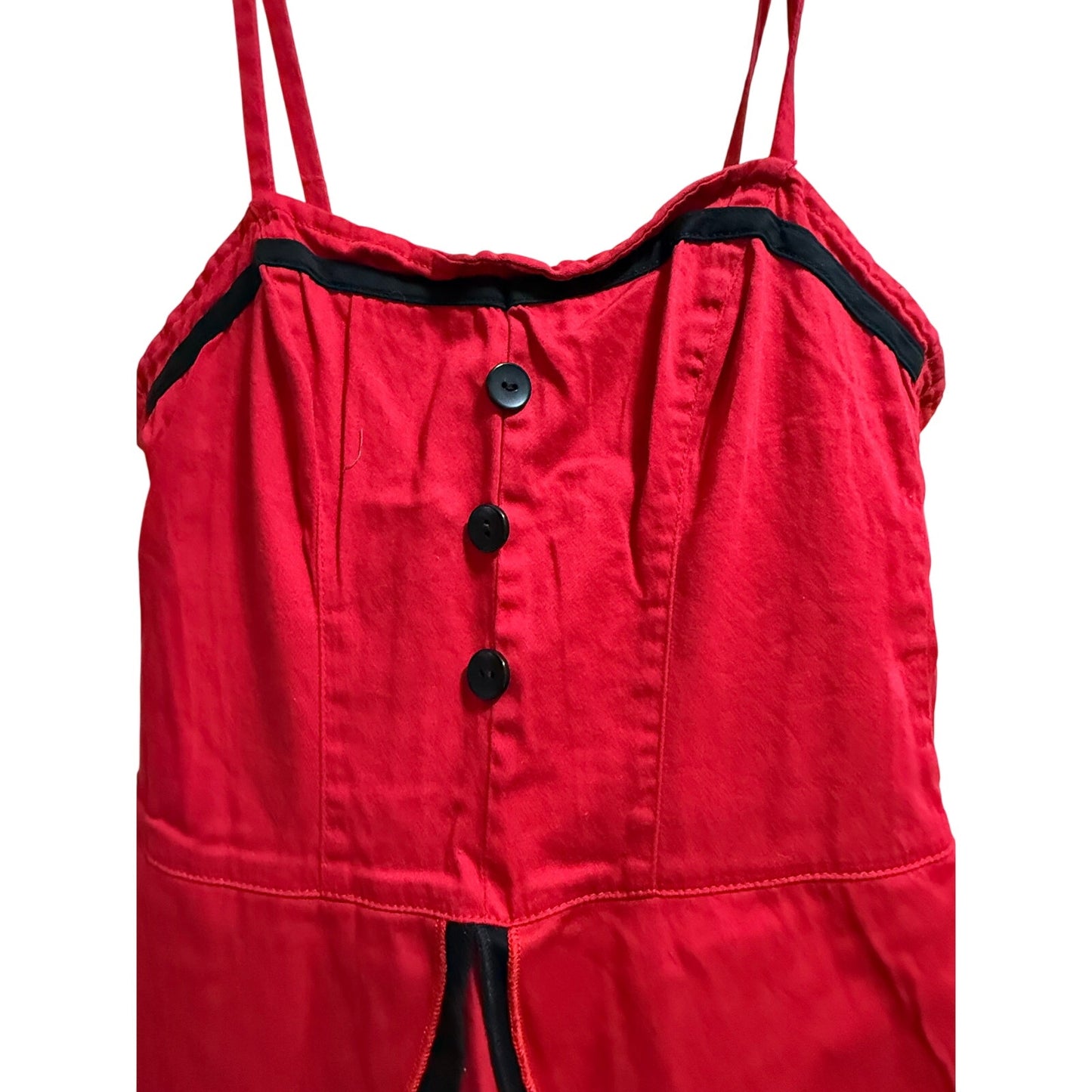 Rock Steady Red & Black Sleeveless Mini Dress Size Large - Y2K Vintage