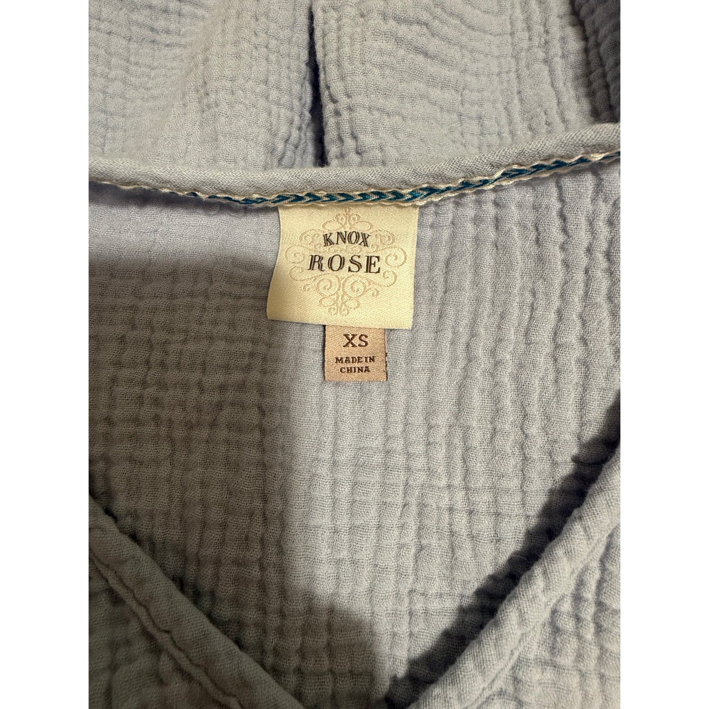 Knox Rose Soft Blue Short Sleeve Mini Dress - Size XS
