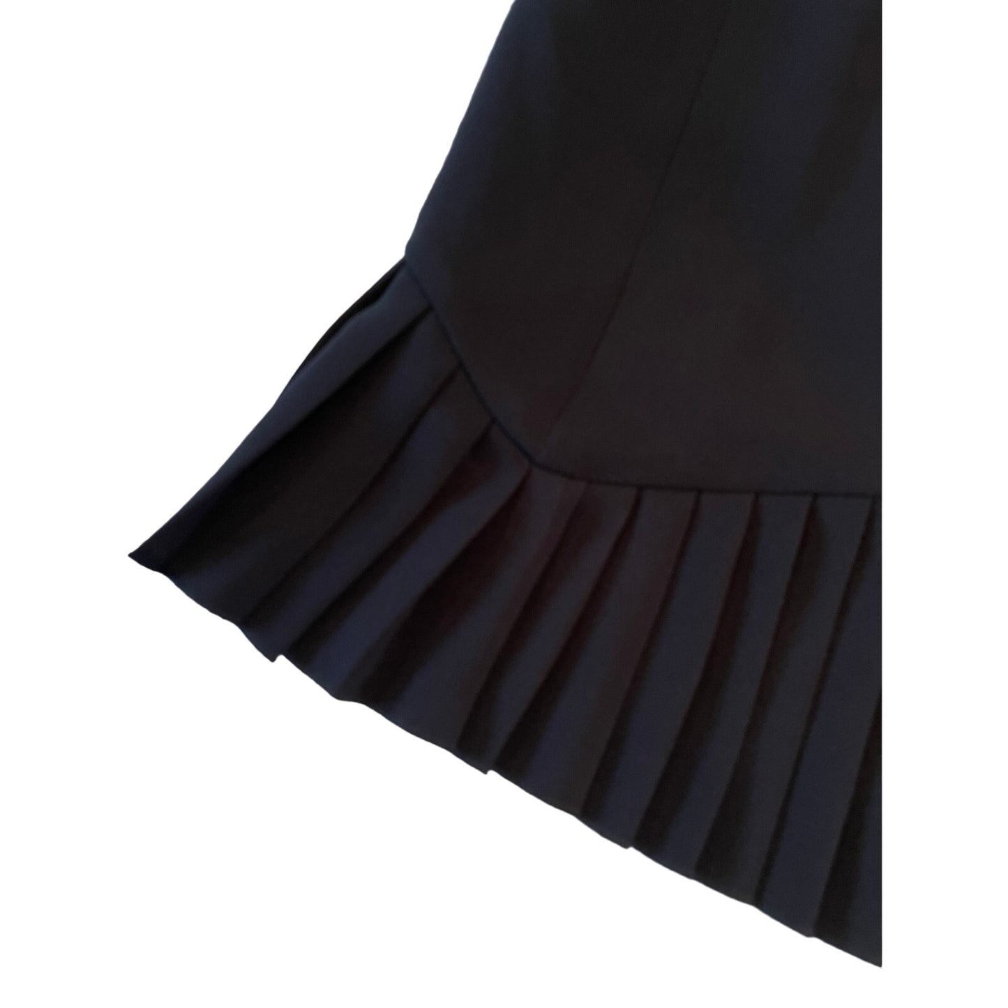 Albert Nipon - Size 10 - Black Midi Skirt - Pleated Hem