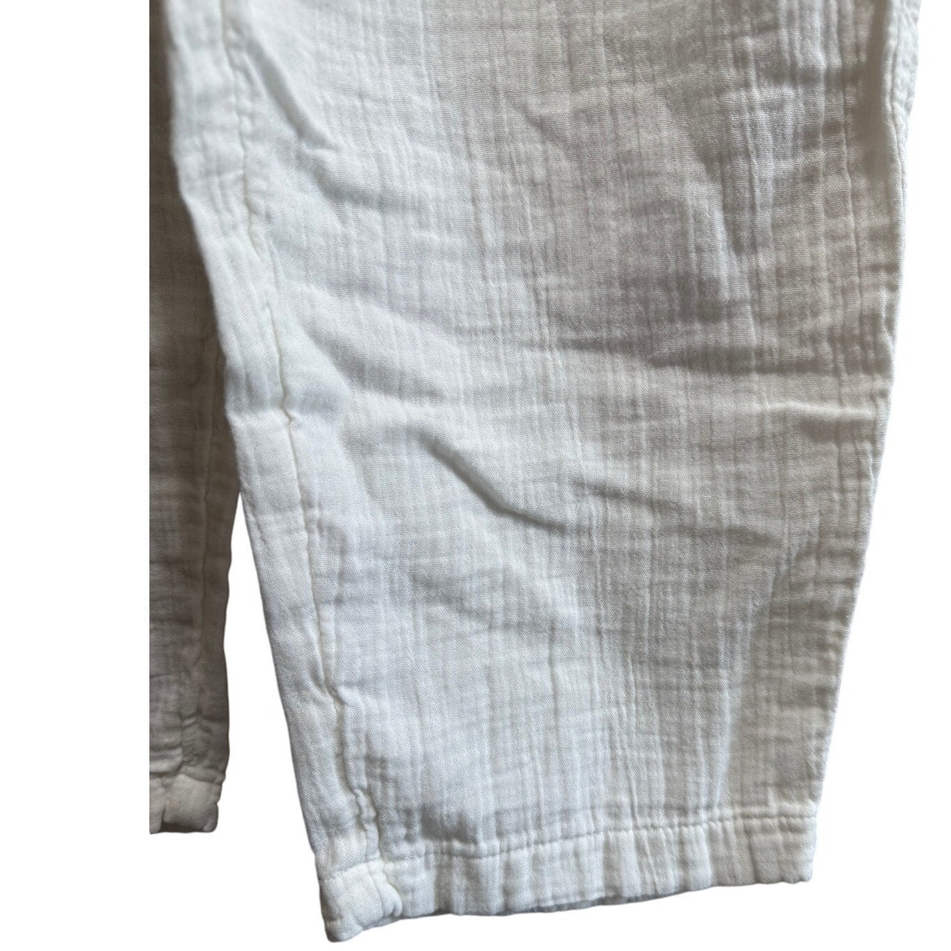 GAP Size Large White Cotton Elastic Waist Lounge Pant w/Pockets - NWT - $80 MSRP