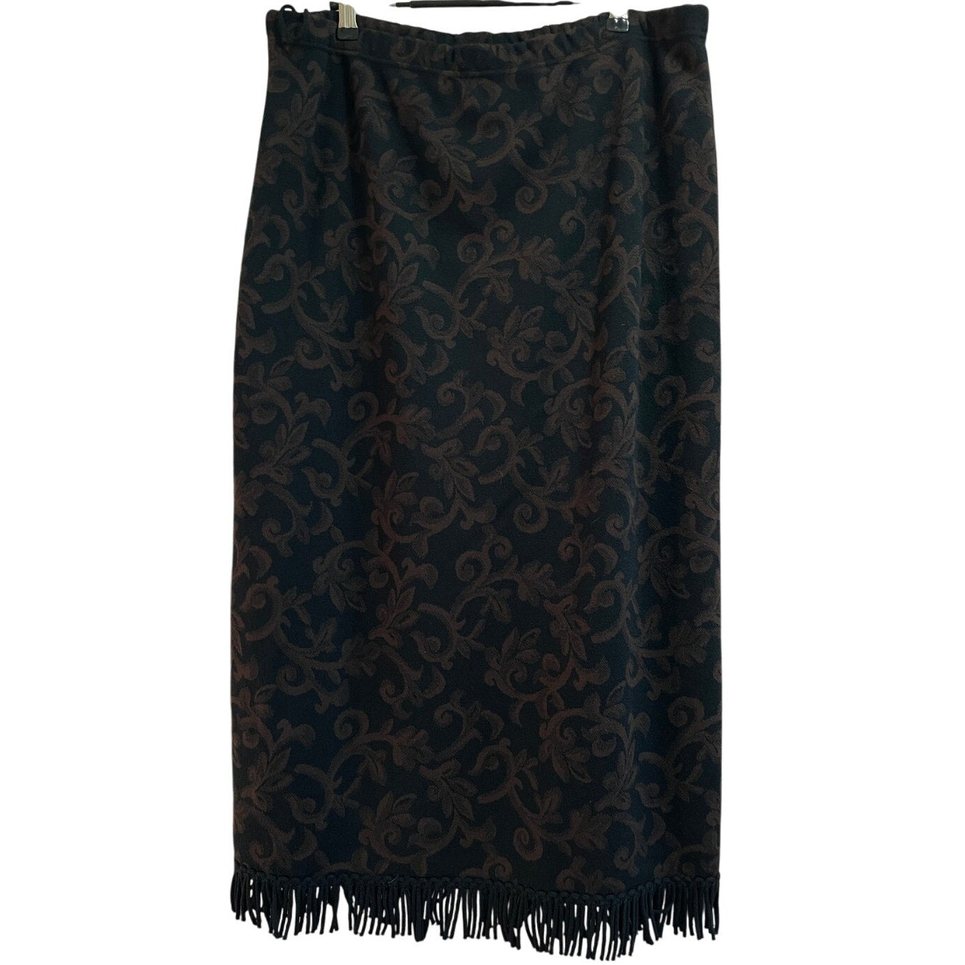Vintage Lennie for Nina Leonard Size Large Tasseled Midi Skirt