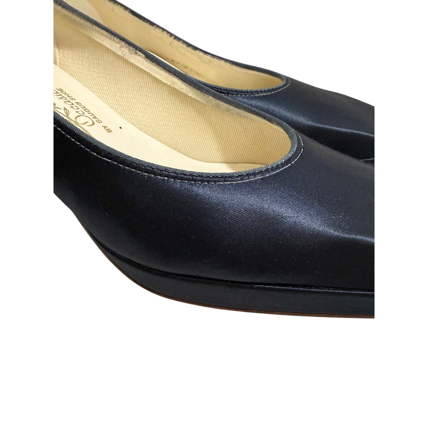 Special Occasions by Saugus Shoe Size 7.5B Midnight Blue Block Heels