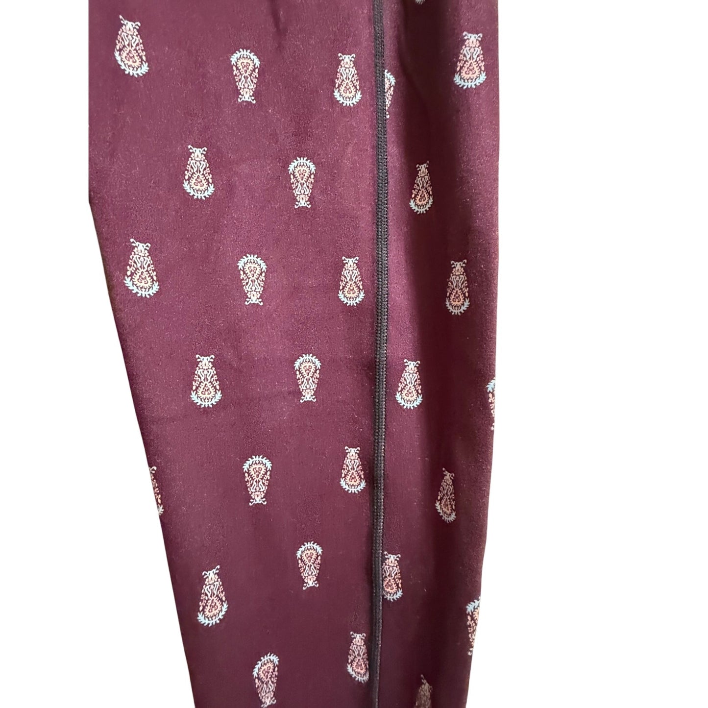 Unbranded Burgundy Print Compression Leggings - Size Small