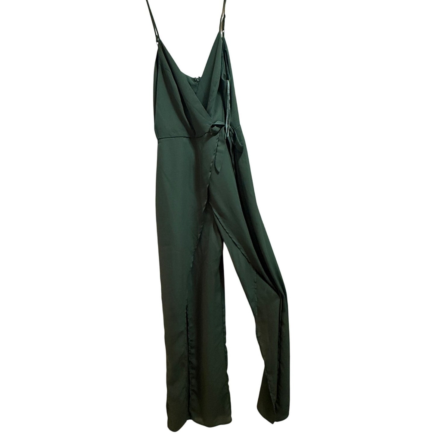 GB Beautiful Green Tie Waist Sleeveless Jumpsuit - Size XS - Flowy