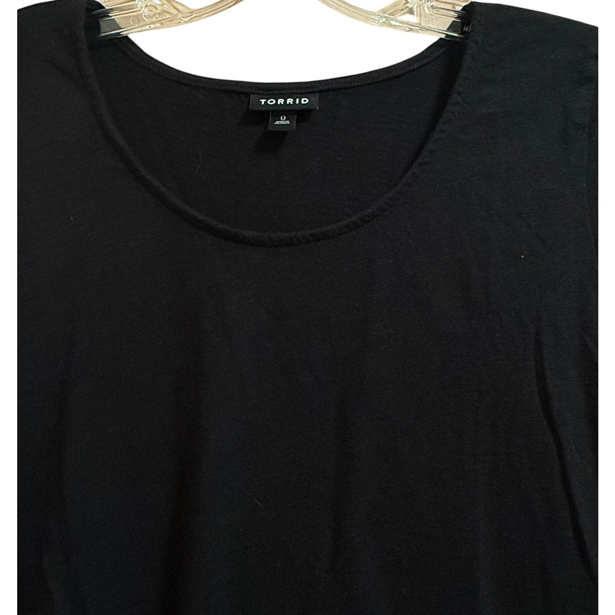 Torrid Black Long Sleeve Eyelet Sleeve Boho Blouse - Size 0 (Large)