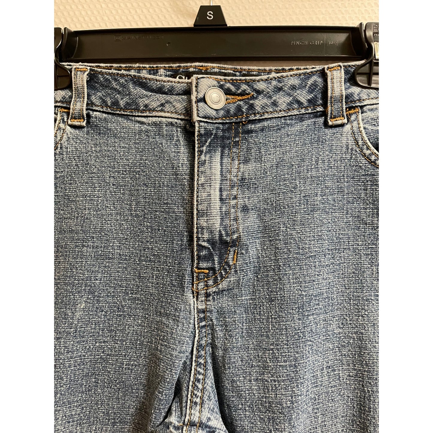 Style & Co Petite 12 Cotton Blend Blue Straight Leg Jeans