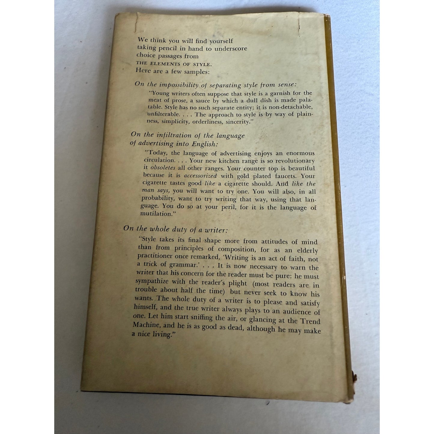The Elements of Style - William Strunk Jr & E.B. White - 2nd Printing 1959