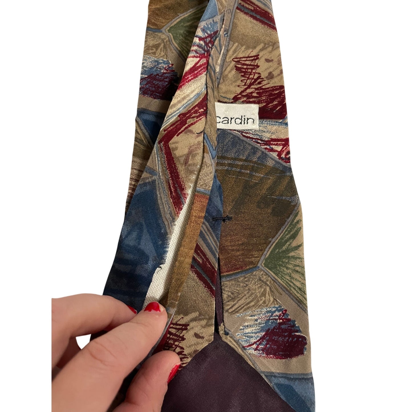 Vintage Pierre Cardin 90's Geometric Abstract Necktie Men's Tie