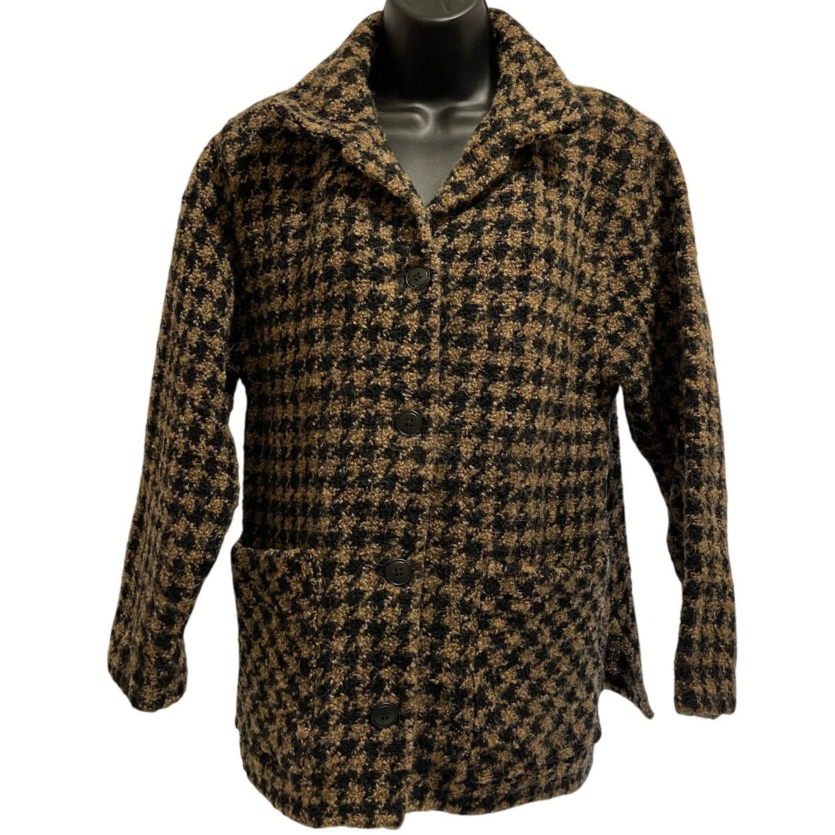 Vintage Weave of The Irish - 90% Wool - Brown & Black Herringbone Jacket
