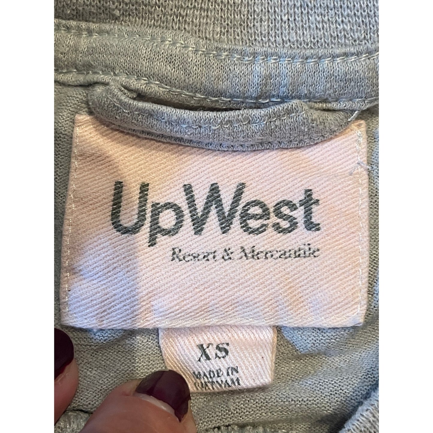 UpWest Men's Size XS Green / Gray / Blue T-Shirt Short Sleeve