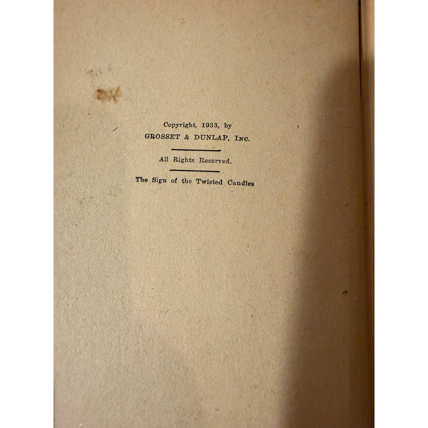 Nancy Drew - The Sign of the Twisted Candles - 1st Edition - 1933 - Hardcover