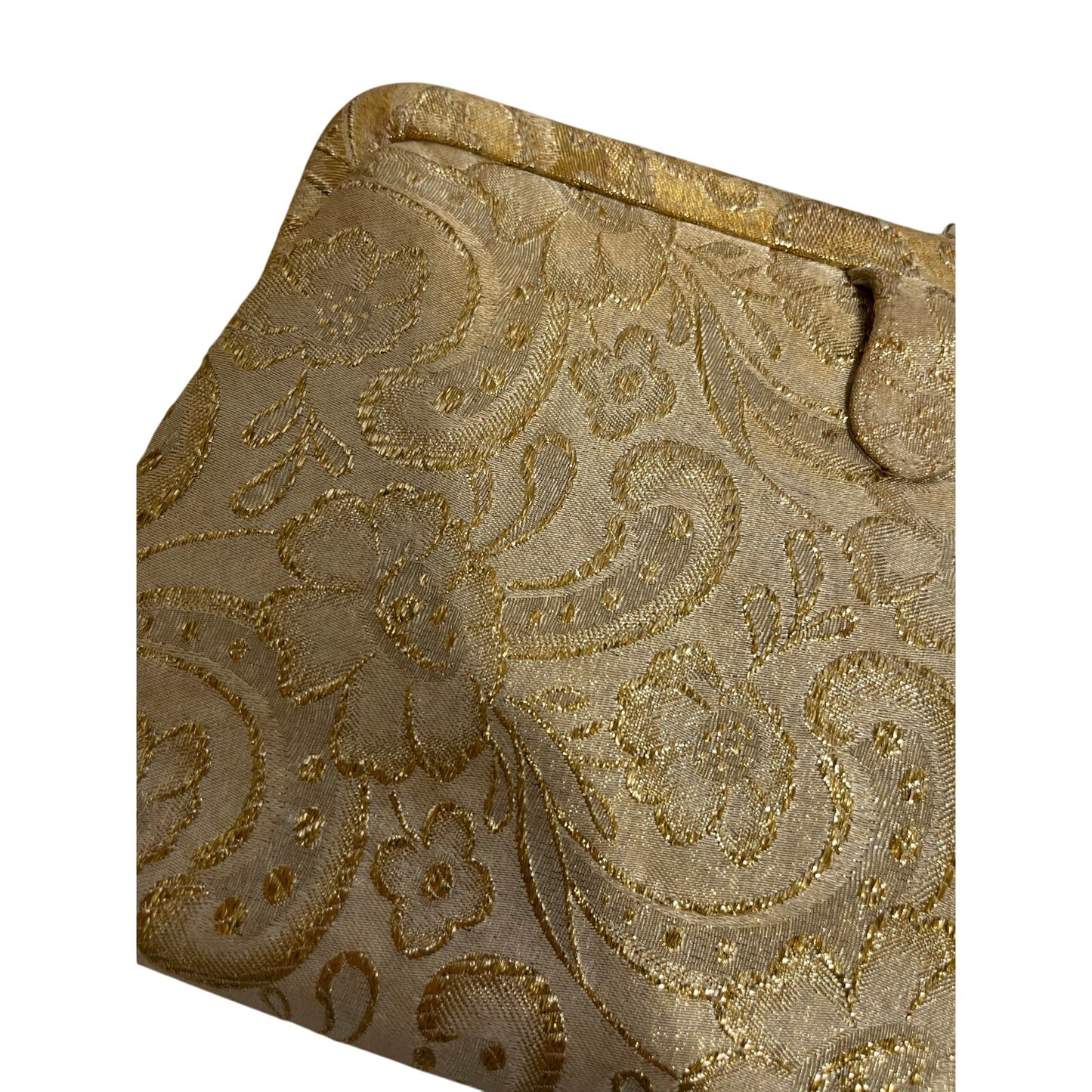 Vintage 1960's Mel Ton Gold Lace Clutch