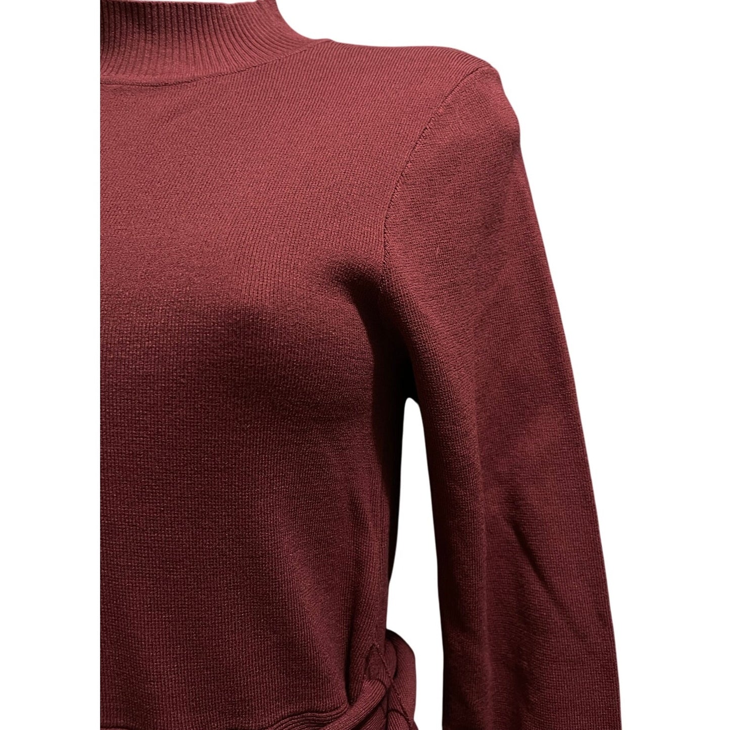 The Drop Size Small Long Sleeve Maxi Dress w/Belt - NWT - Maroon