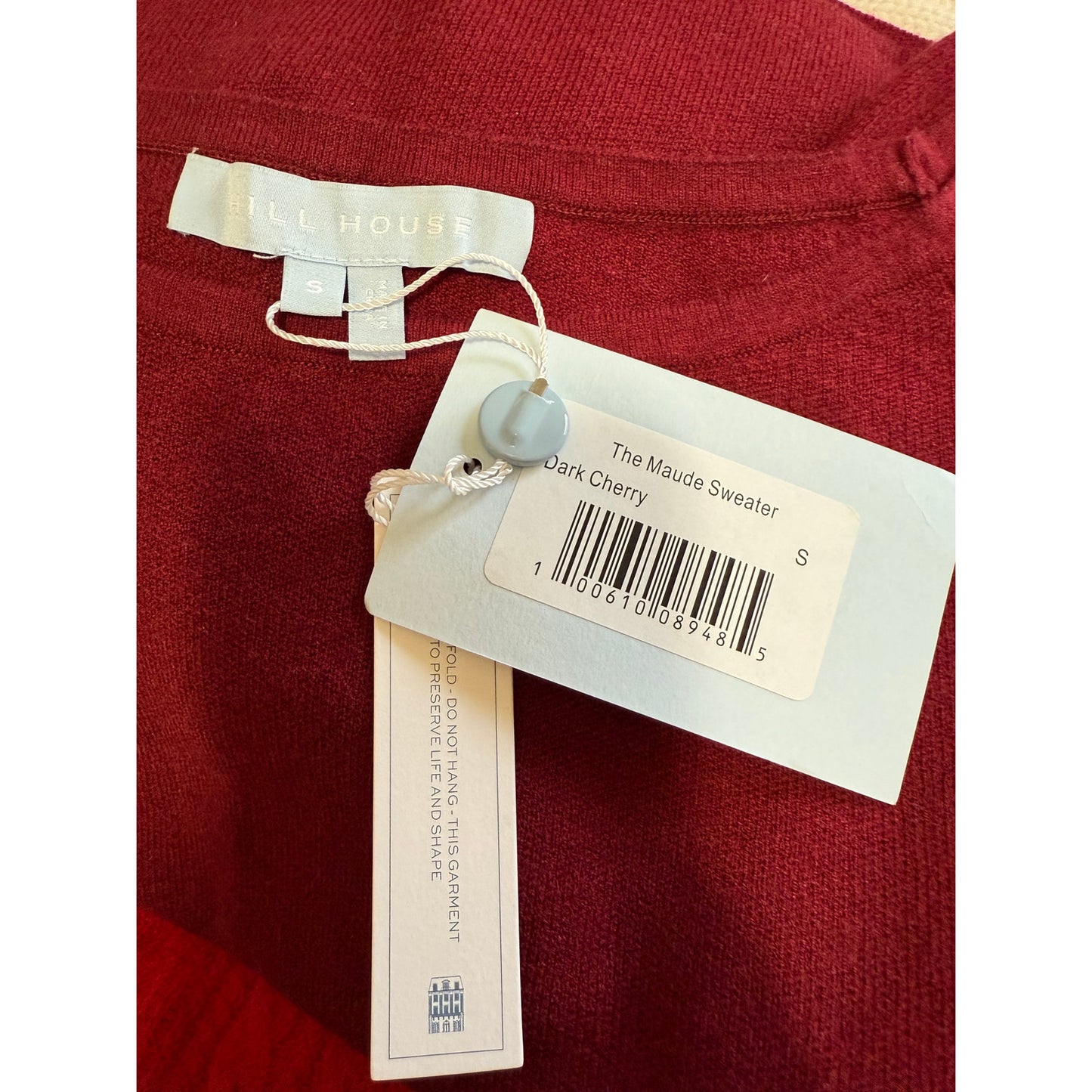 Hill House The Maude Sweater in Dark Cherry - NWT - Size Small