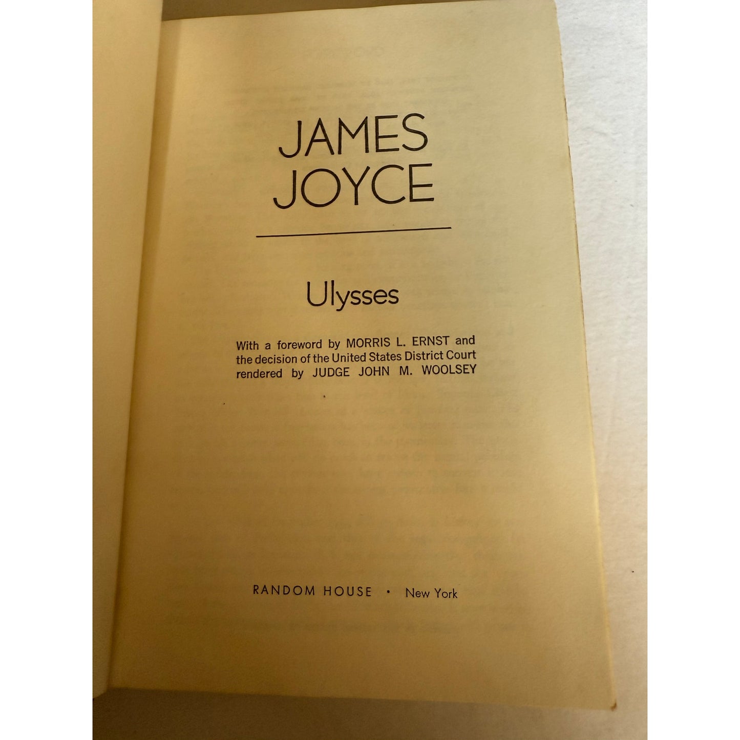 Ulysses - James Joyce - Random House - 1961 - Hardcover
