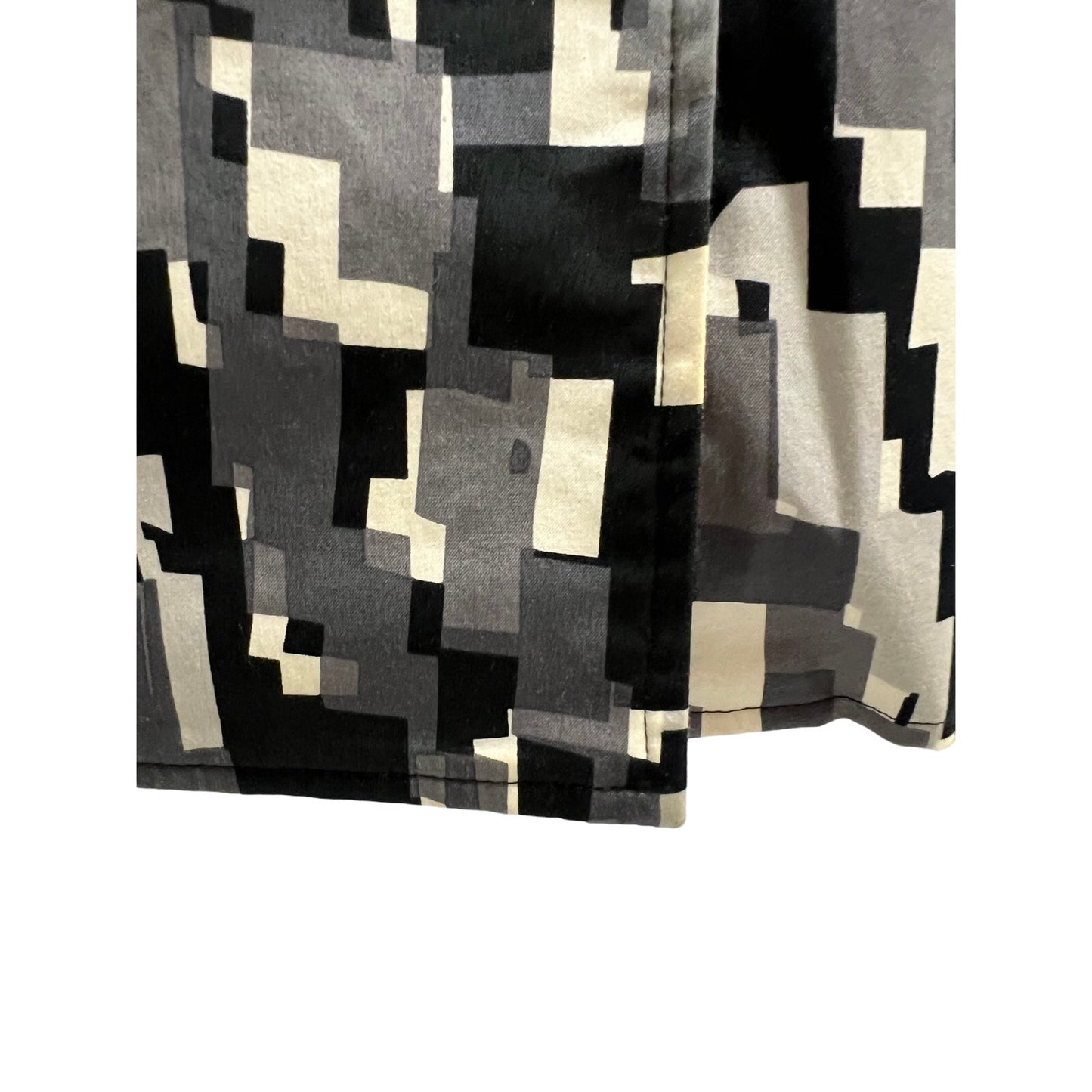 Calvin Klein Abstract Black White Grey Size Large Cotton Blend Jacket