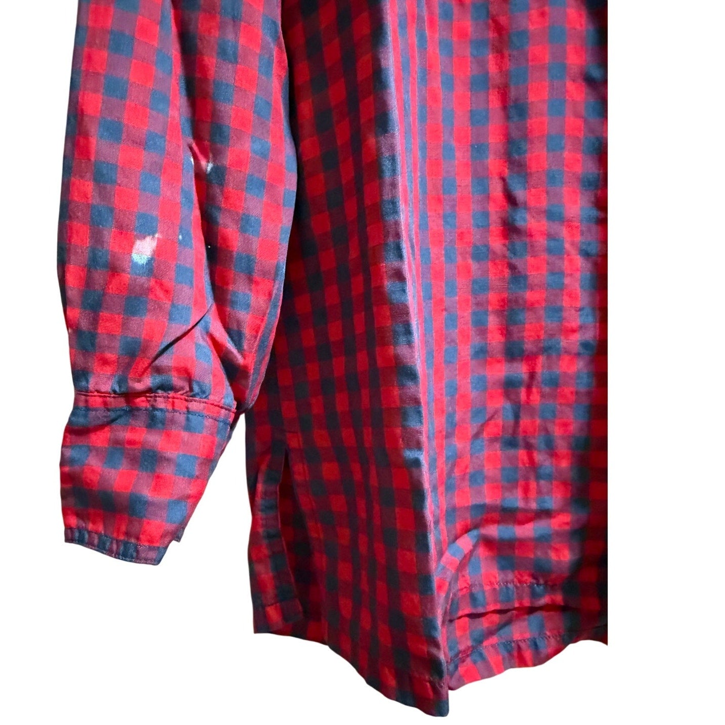 J.G. Hook Red Blue Plaid Long Sleeve Button Up Shirt - Size 8