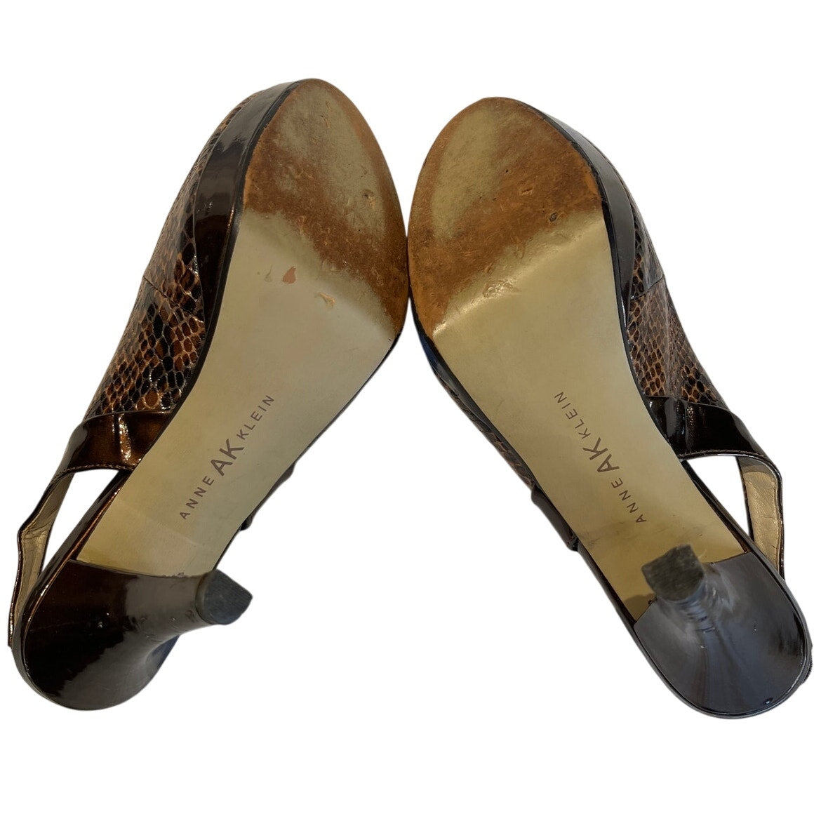 Ann Klein Snake Skin Pump - Open Toe - 7.5M