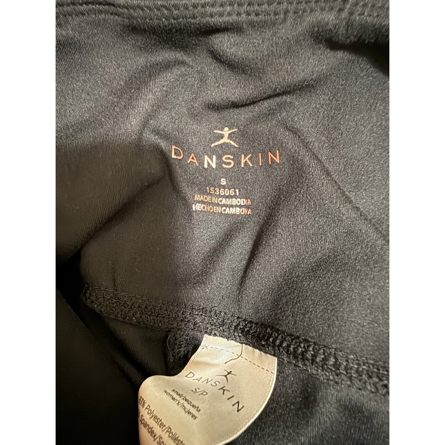 Danskin Black Athletic Yoga Leggings / Tights with Pockets - Size Small