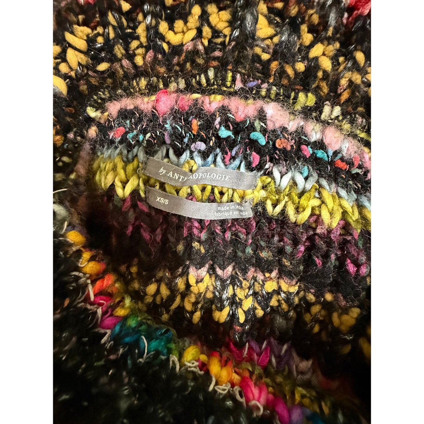 Anthropologie Bright Colored Knit Sleeveless Turtleneck Pullover Sweater - Small