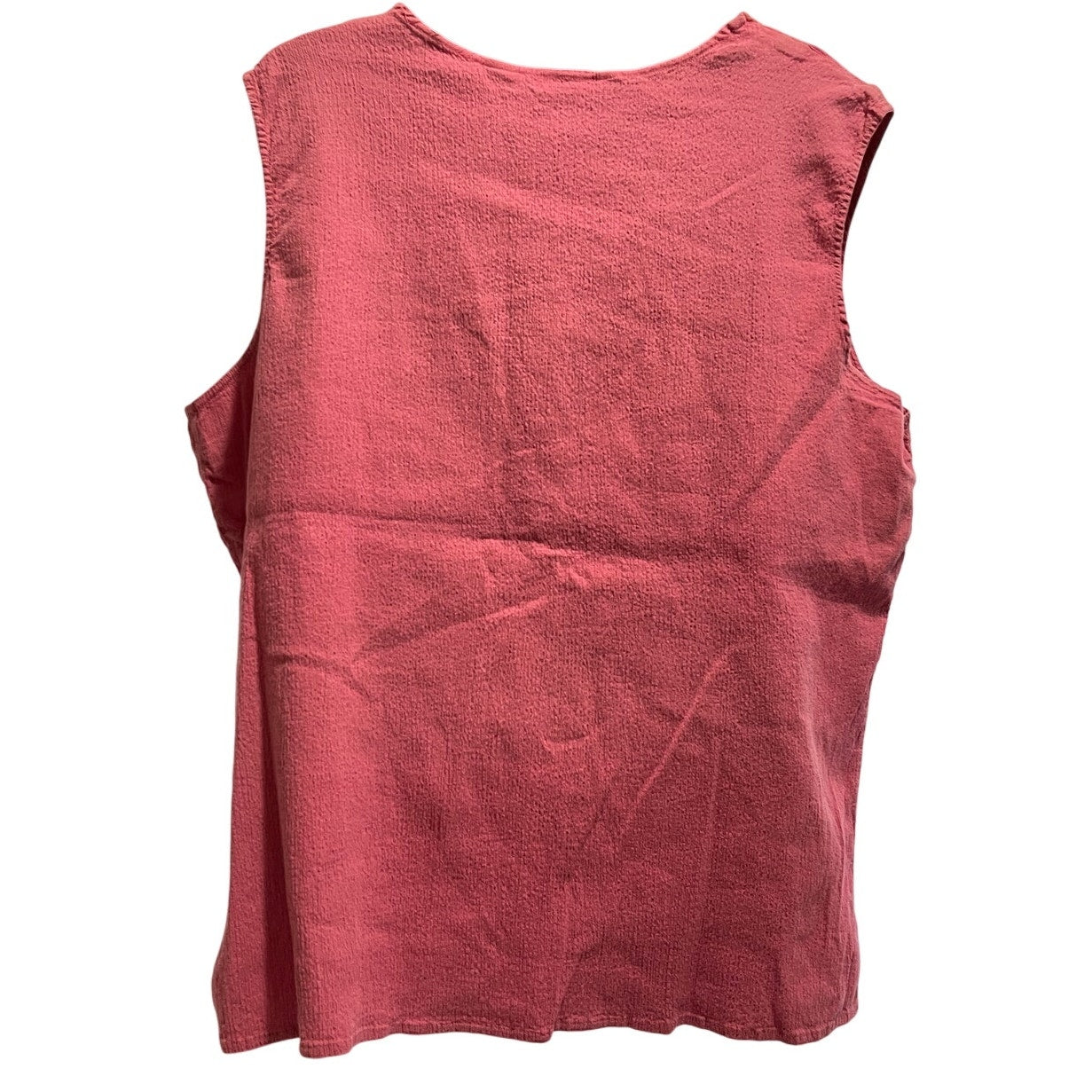 Krazy Kat Women's Size 1XL Pink Cotton Sleeveless Blouse