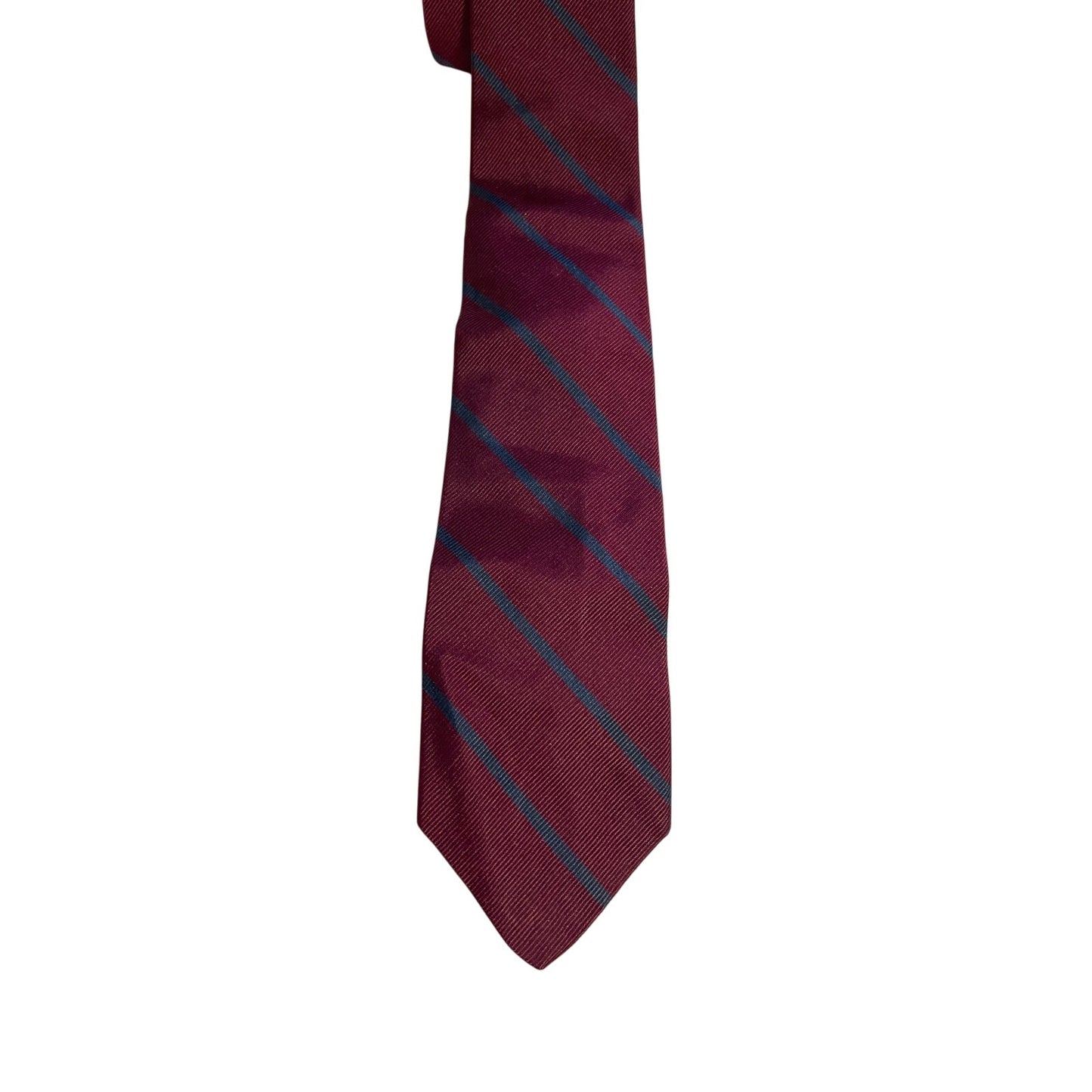 Vintage Robert Talbott Hand Sewn 100% Silk Necktie Deep Purple Blue Striped