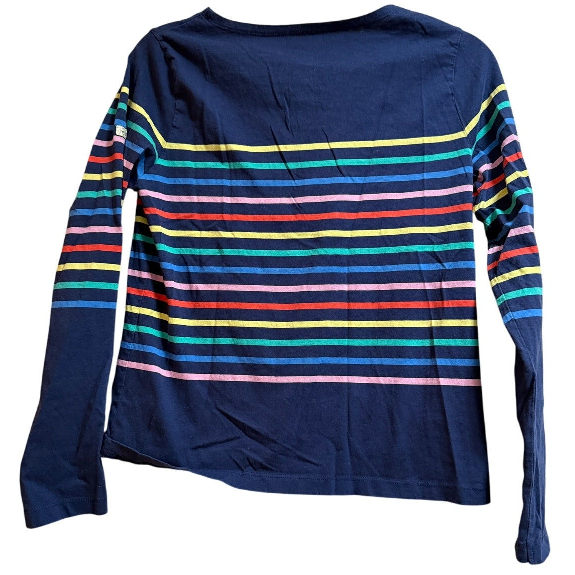 The Striped Sheep Navy & Multicolor Striped Long Sleeve T-shirt - Medium