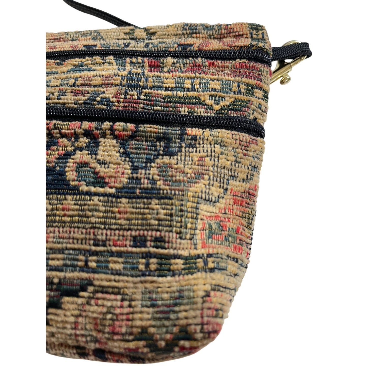 Vintage Carpet Bag Purse - Shoulder - Crossbody - Zipper Closure
