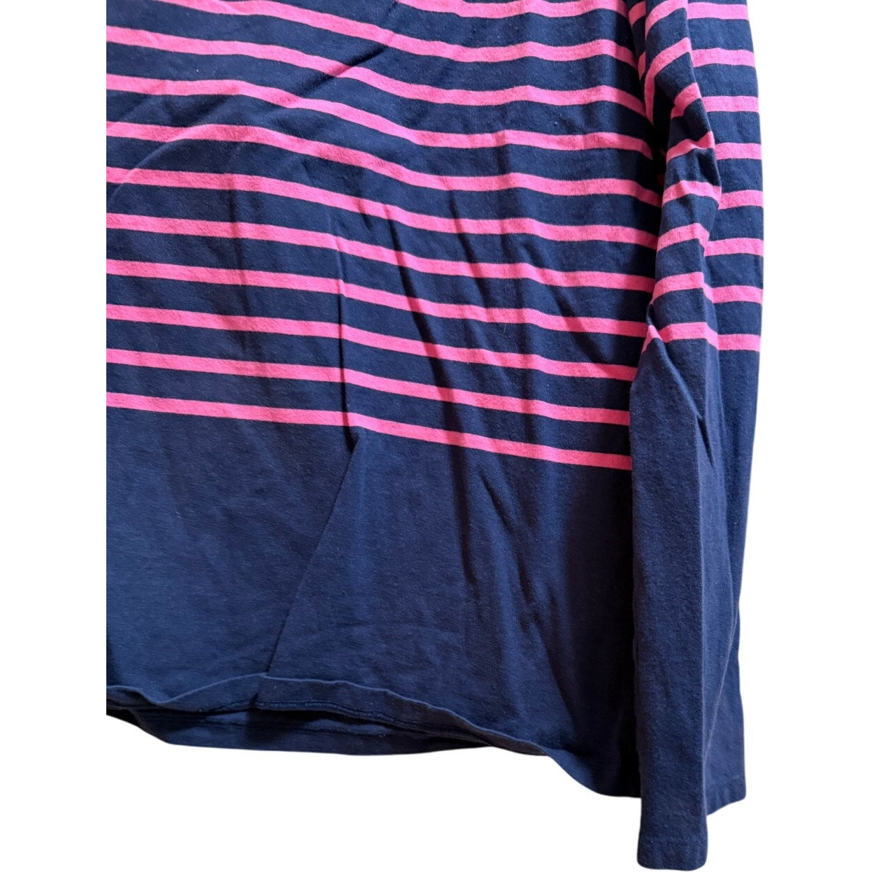 The Striped Sheep Navy & Pink Striped Long Sleeve T-Shirt - Size XL