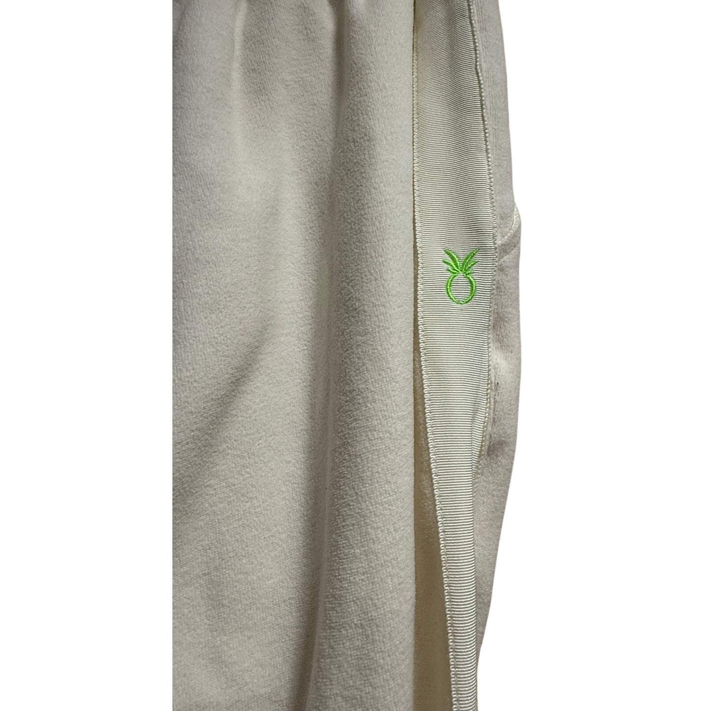 Dudley Stephens White Terry Fleece Elastic Waist Size Large Sweatpants
