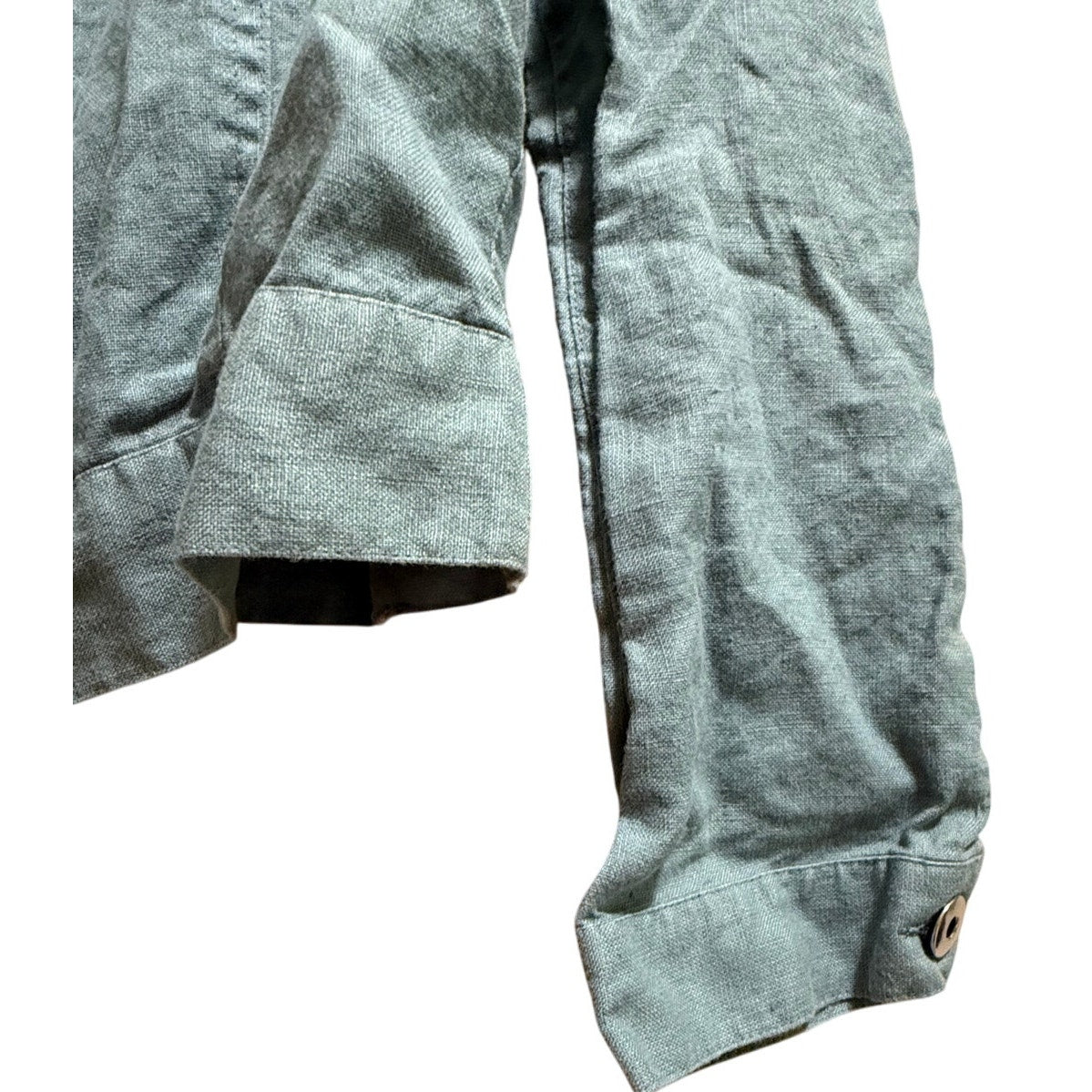 Saint Topez West Teal Blue 100% Linen Jacket Size Medium
