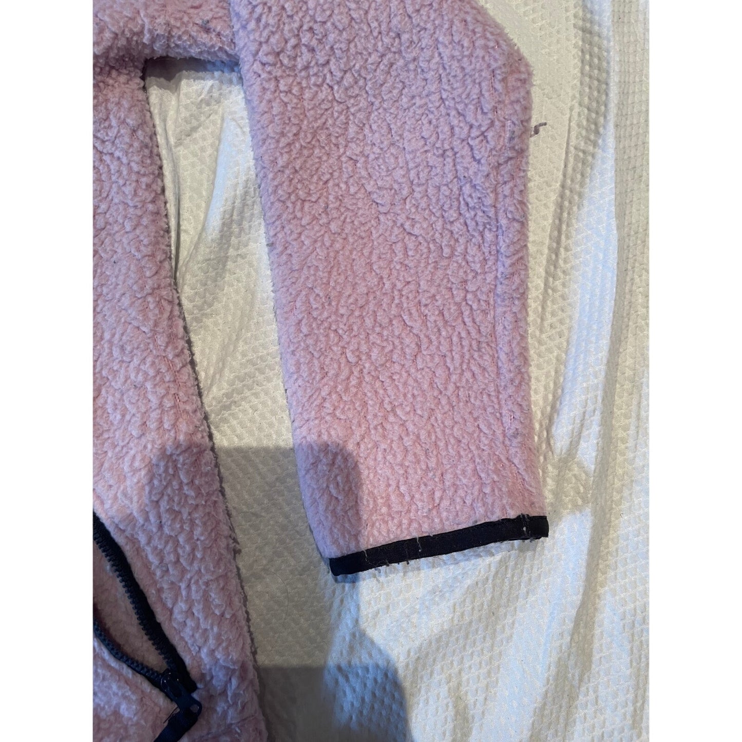 J.Crew Pink / Purple and Black Women's Size Small Zip Up Fleece Sherpa Jacket