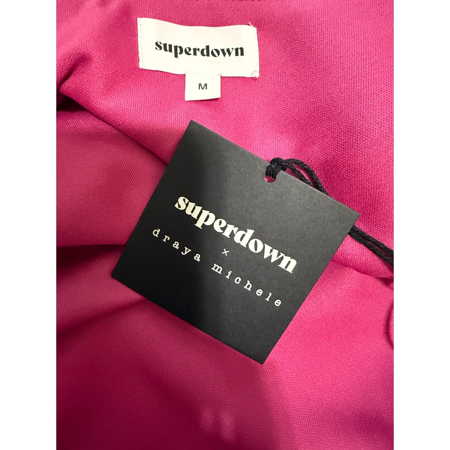 Superdown x Draya Michele Pink Sequin Wrap Blouse - Sleeveless - Medium - NWT