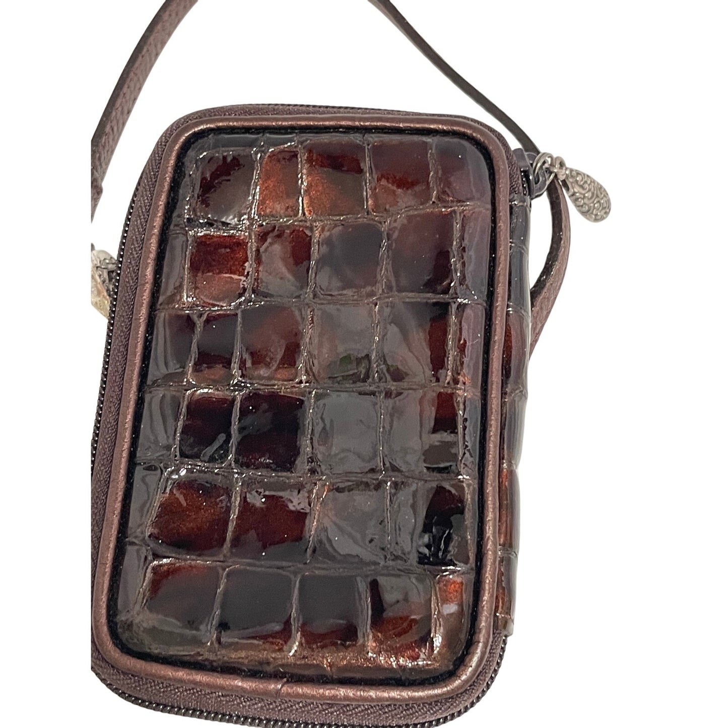 Small Brighton "Cher" Wallet x Phone Holder - Faux Alligator Skin - Retro - 90's