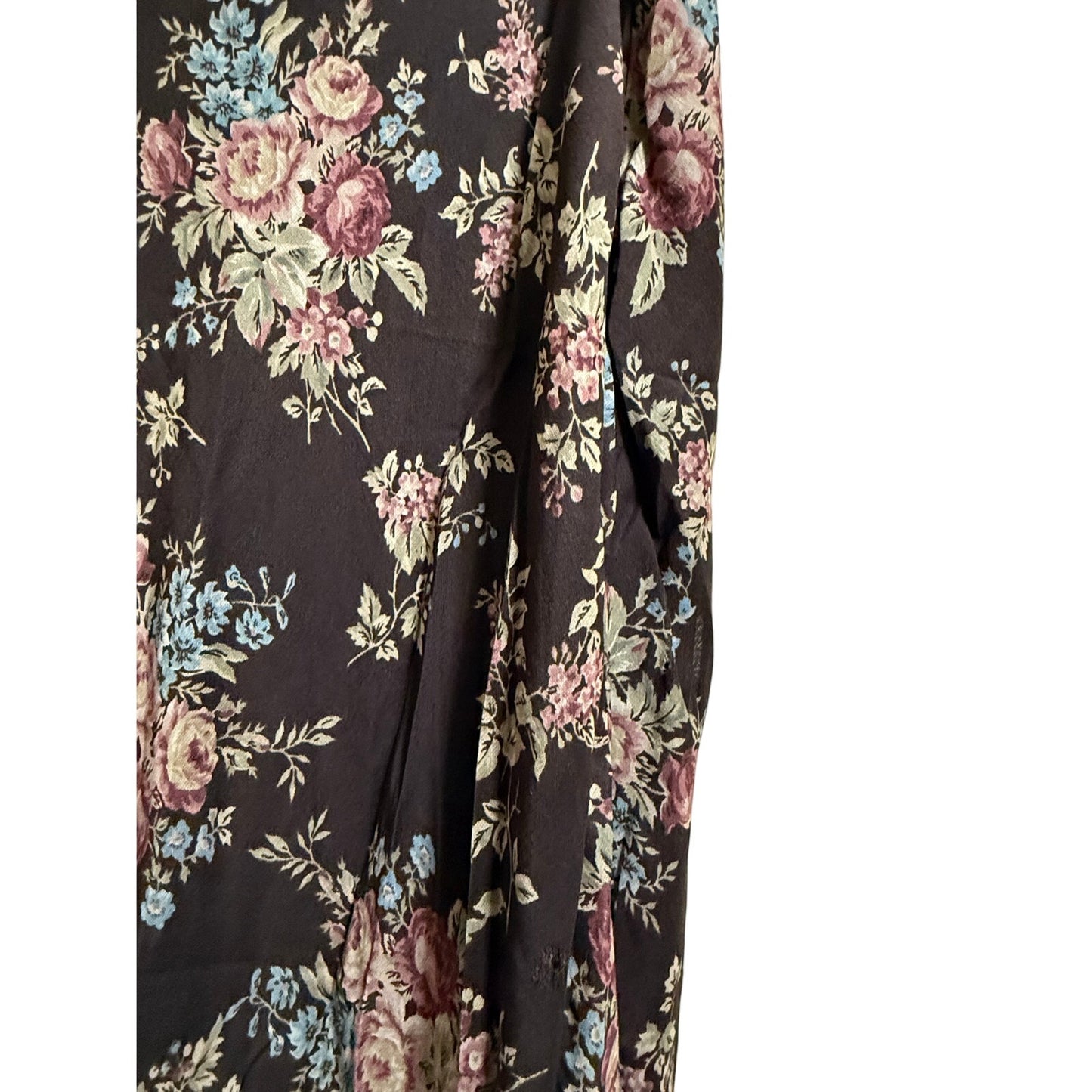 Vintage Lauren Ralph Lauren Brown Floral Skirt - Boho - Retro - Size 8
