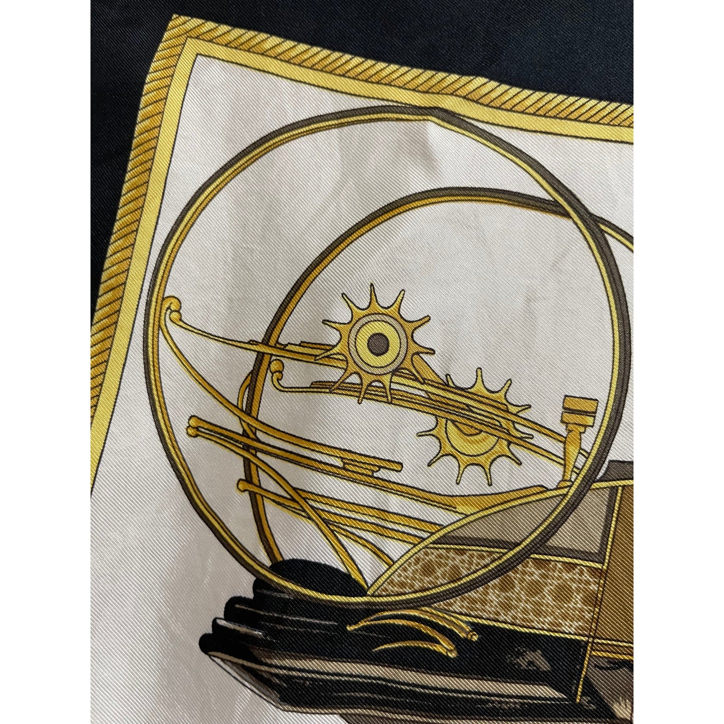 Vintage Hermes Les Voitures a Transformation Silk Scarf with the Original Box